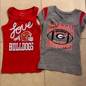 Georgia Bulldogs girls tank & shirt size 7 UGA